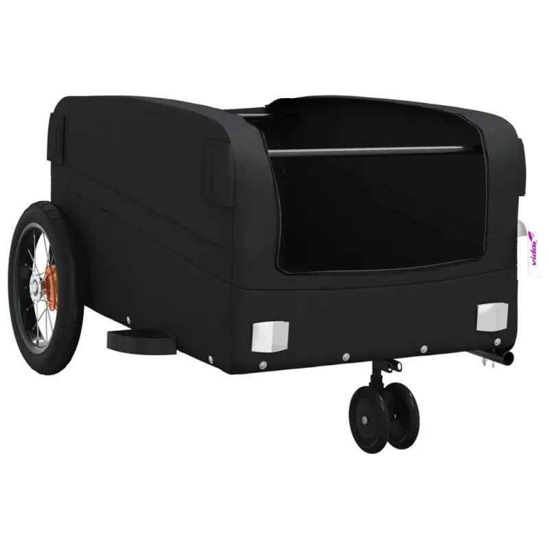 Dviračio priekaba, juodos spalvos, 30kg, geležis