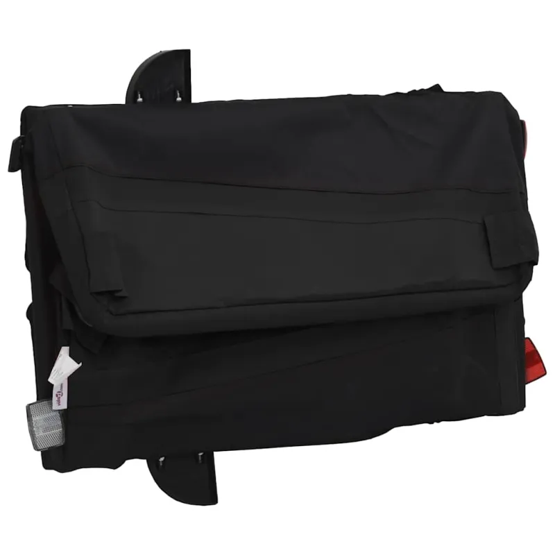 Dviračio priekaba, juodos spalvos, 30kg, geležis