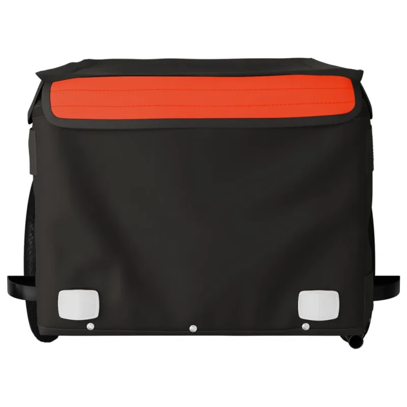 Dviračio priekaba, juodos ir oranžinės spalvos, 30kg, geležis