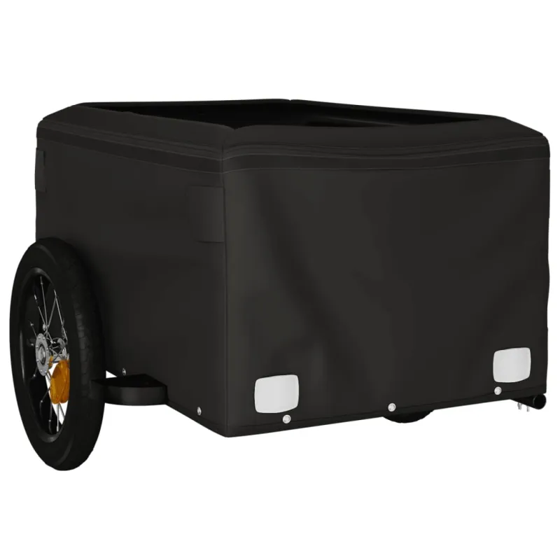 Dviračio priekaba, juodos ir raudonos spalvos, 30kg, geležis