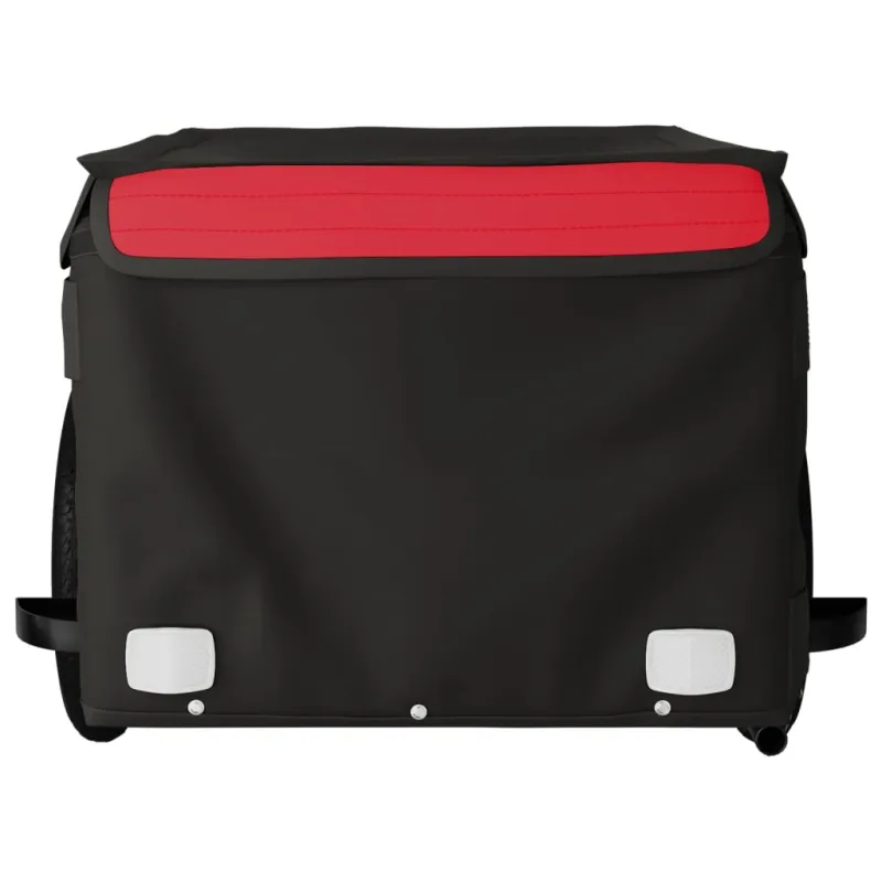 Dviračio priekaba, juodos ir raudonos spalvos, 30kg, geležis