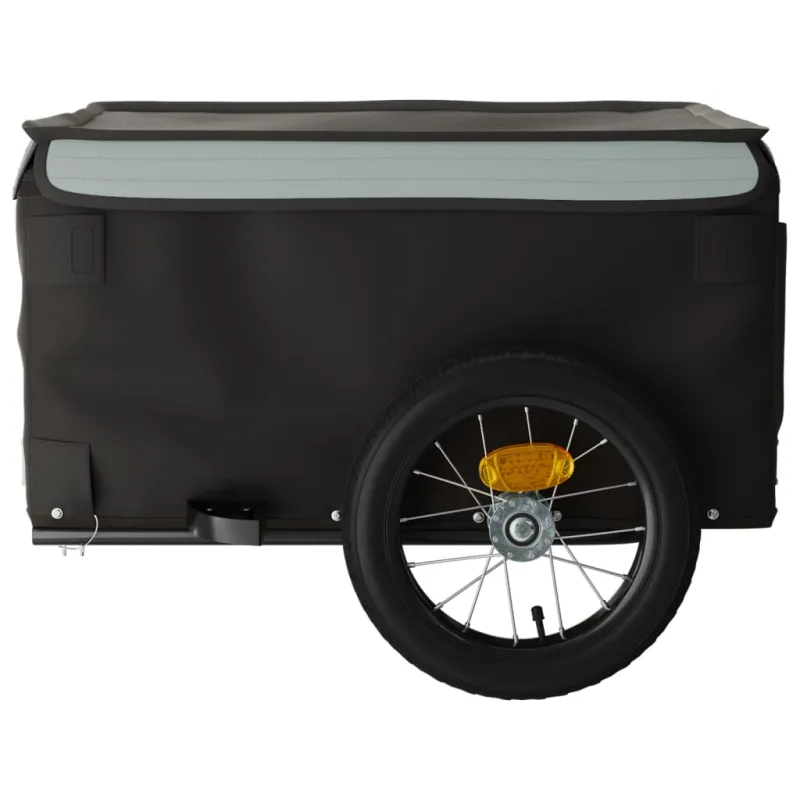Dviračio priekaba, juodos ir pilkos spalvos, 30kg, geležis