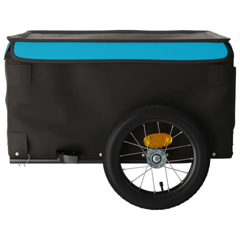 Dviračio priekaba, juodos ir mėlynos spalvos, 30kg, geležis