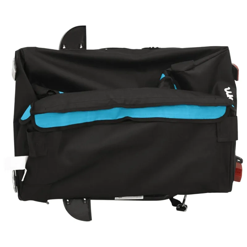 Dviračio priekaba, juodos ir mėlynos spalvos, 30kg, geležis