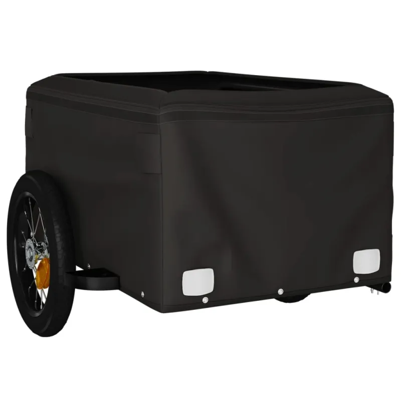 Dviračio priekaba, juodos ir žalios spalvos, 30kg, geležis