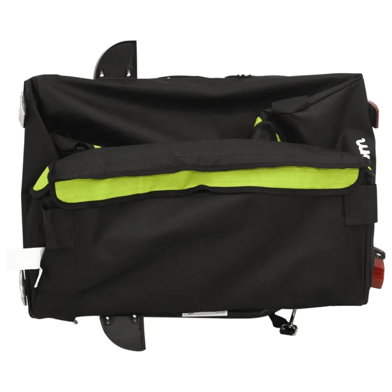 Dviračio priekaba, juodos ir žalios spalvos, 30kg, geležis