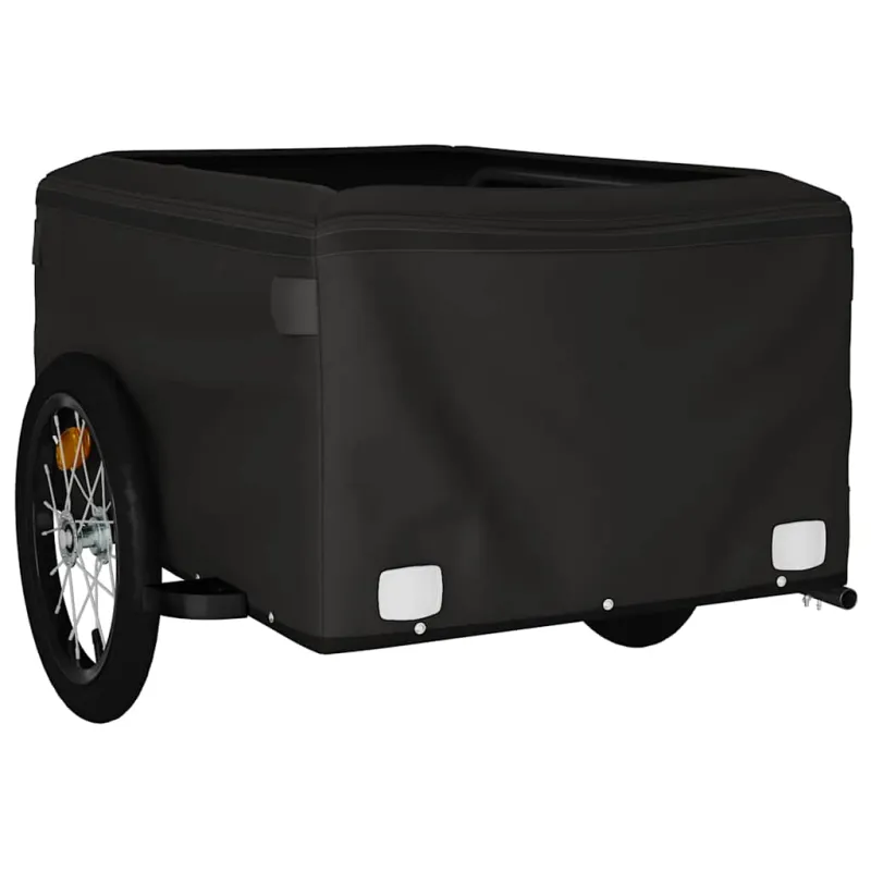 Dviračio priekaba, juodos ir oranžinės spalvos, 45kg, geležis