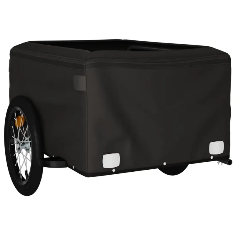 Dviračio priekaba, juodos ir geltonos spalvos, 45kg, geležis
