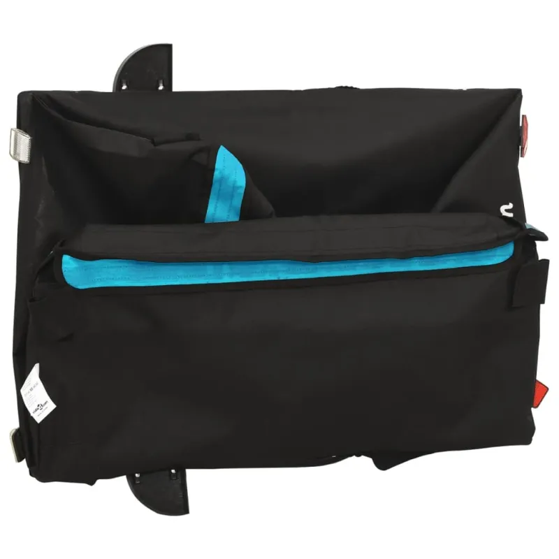 Dviračio priekaba, juodos ir mėlynos spalvos, 45kg, geležis