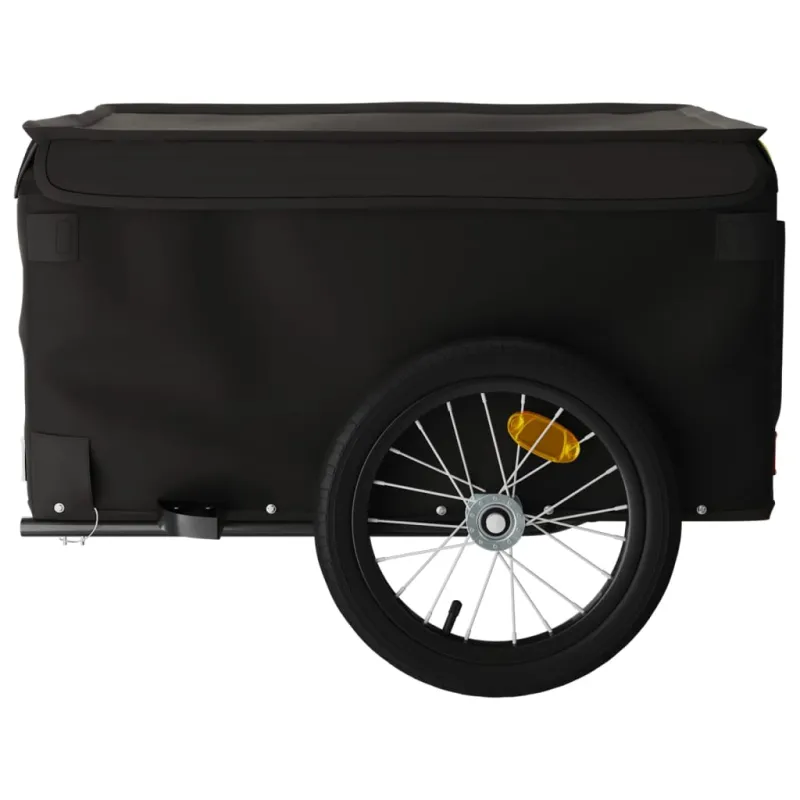 Dviračio priekaba, juodos spalvos, 45kg, geležis