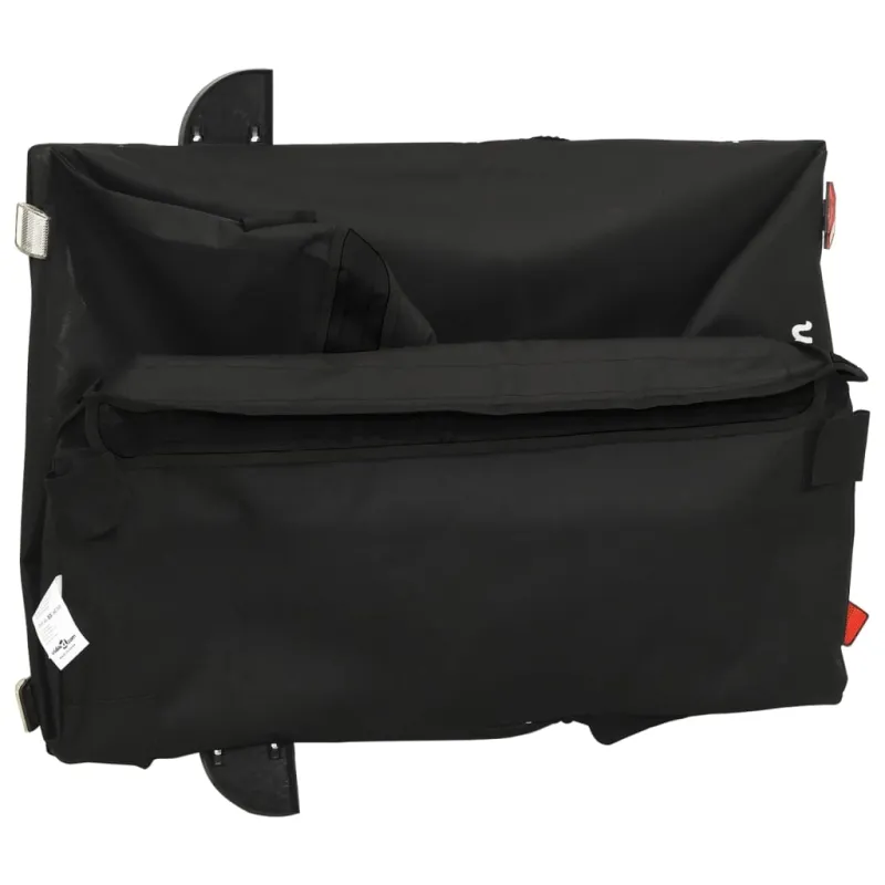 Dviračio priekaba, juodos spalvos, 45kg, geležis