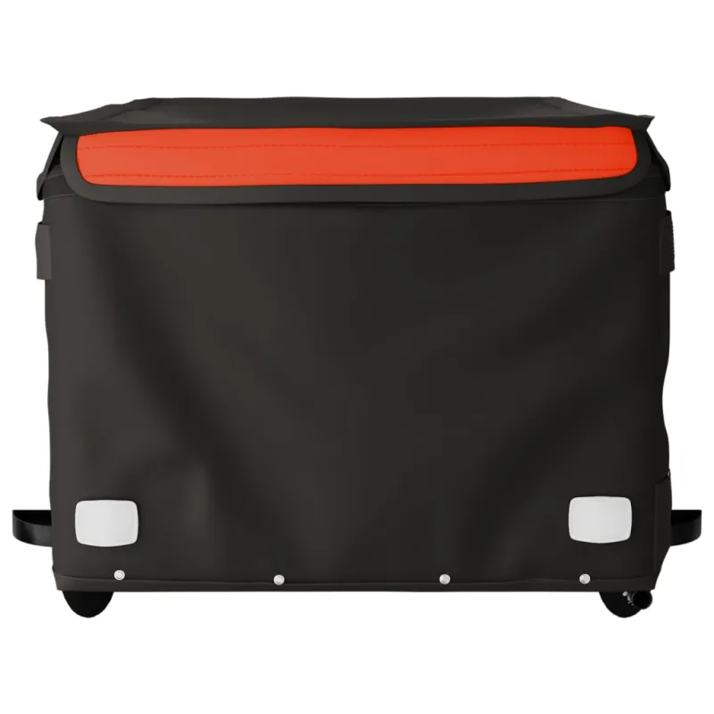 Dviračio priekaba, juodos ir oranžinės spalvos, 45kg, geležis