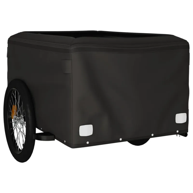 Dviračio priekaba, juodos ir oranžinės spalvos, 45kg, geležis