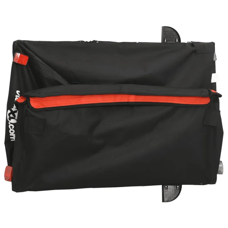 Dviračio priekaba, juodos ir oranžinės spalvos, 45kg, geležis