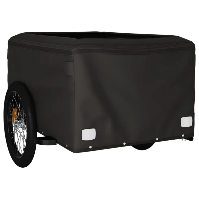 Dviračio priekaba, juodos ir raudonos spalvos, 45kg, geležis