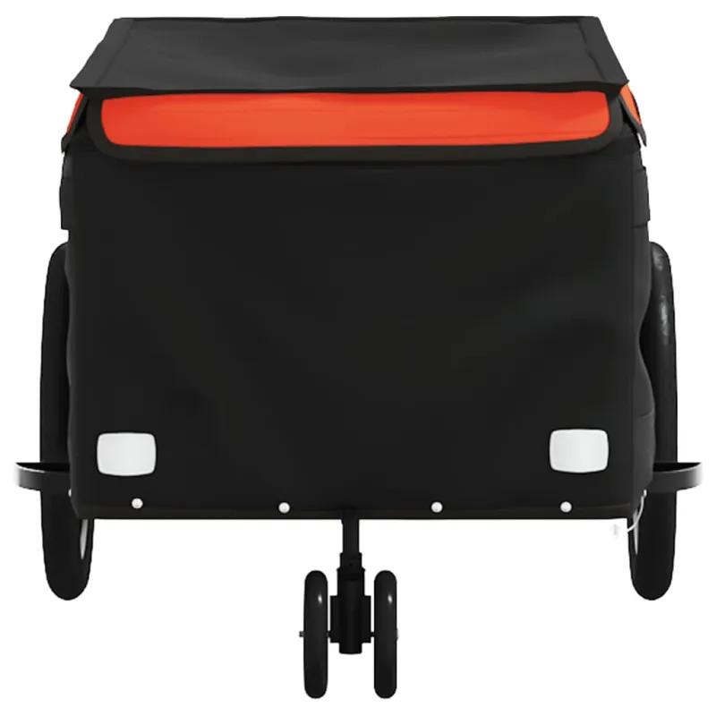 Dviračio priekaba, juodos ir oranžinės spalvos, 30kg, geležis