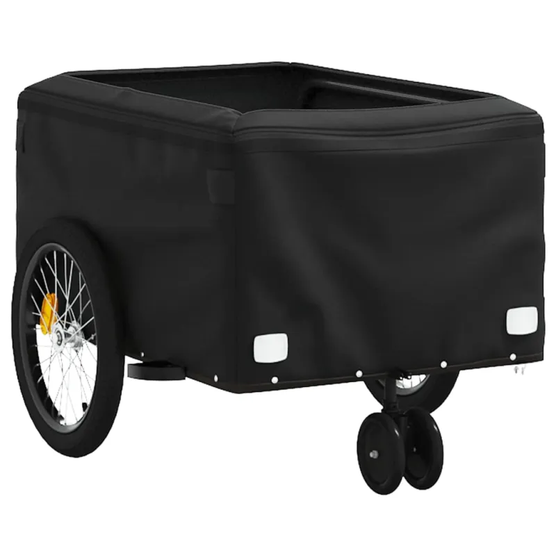 Dviračio priekaba, juodos ir pilkos spalvos, 30kg, geležis