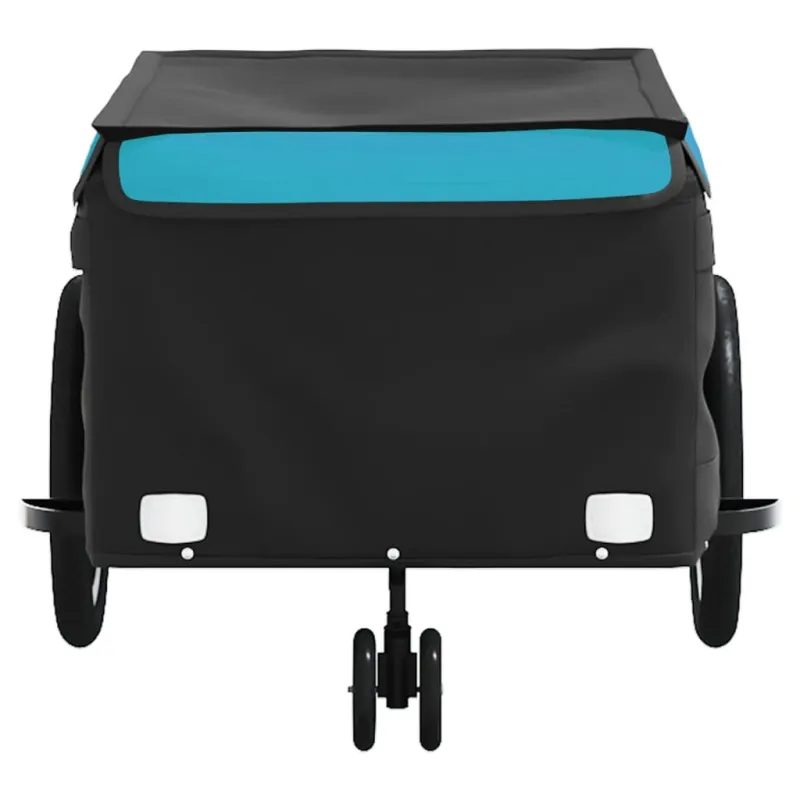 Dviračio priekaba, juodos ir mėlynos spalvos, 45kg, geležis