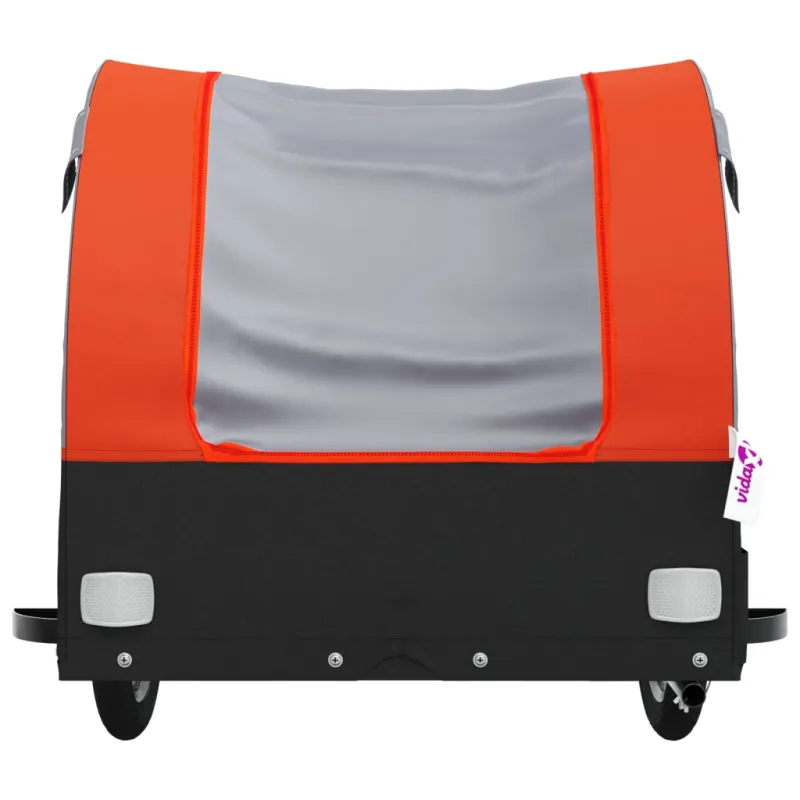Dviračio priekaba, juodos ir oranžinės spalvos, 30kg, geležis