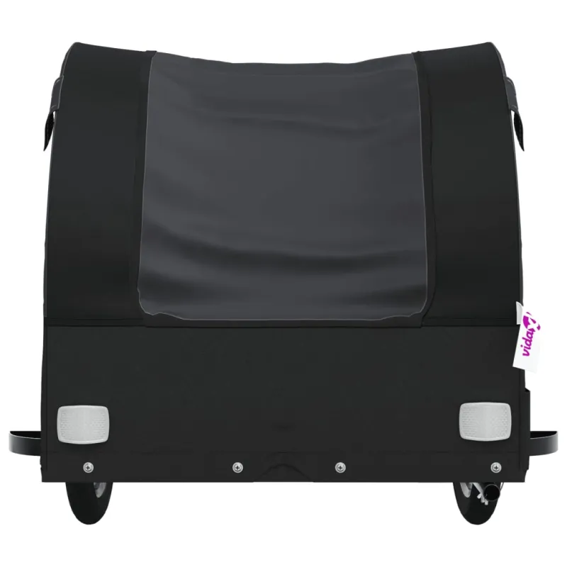Dviračio priekaba, juodos spalvos, 45kg, geležis
