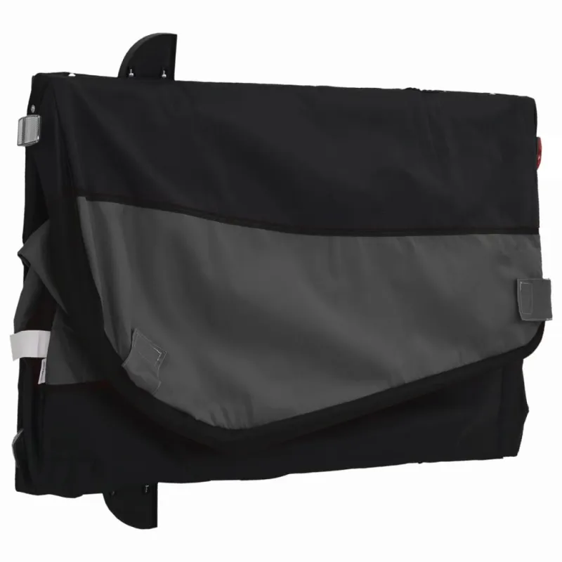 Dviračio priekaba, juodos spalvos, 45kg, geležis