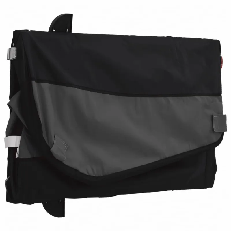 Dviračio priekaba, juodos spalvos, 45kg, geležis