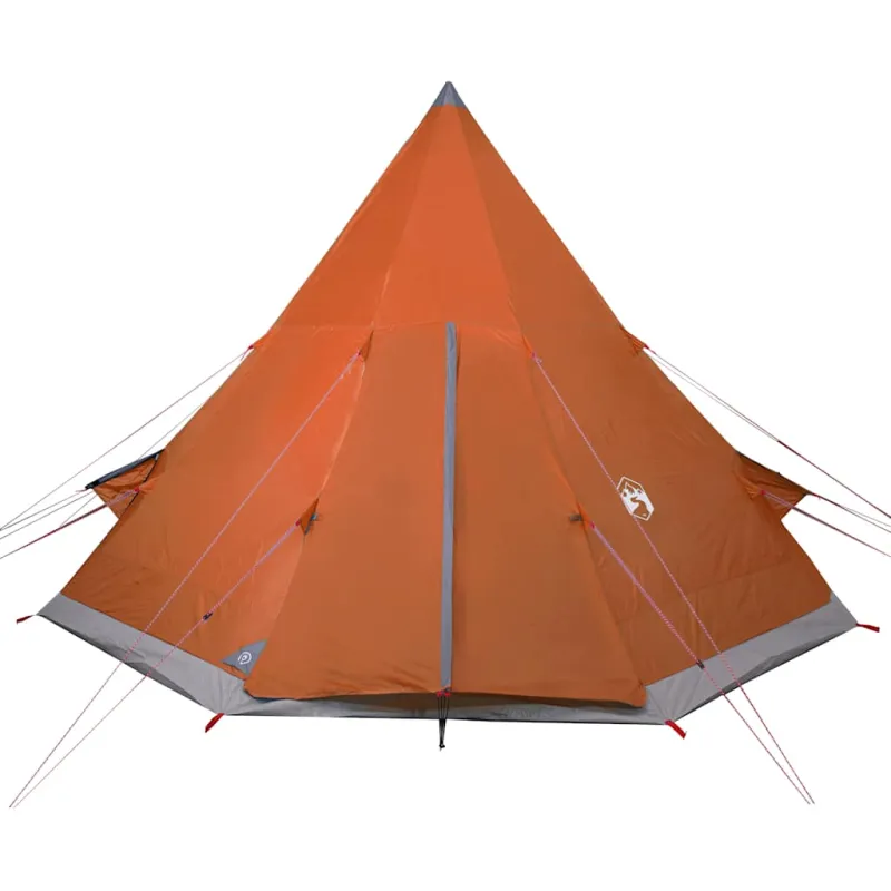 Stovyklavimo palapinė, oranžinė, keturvietė, tipi dizaino
