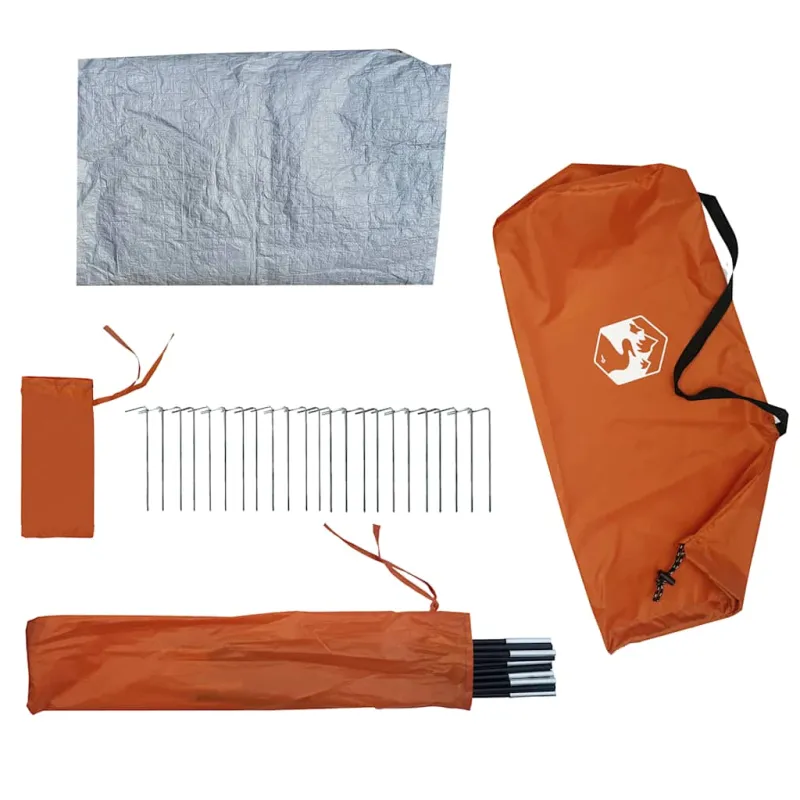 Stovyklavimo palapinė, oranžinė, keturvietė, tipi dizaino
