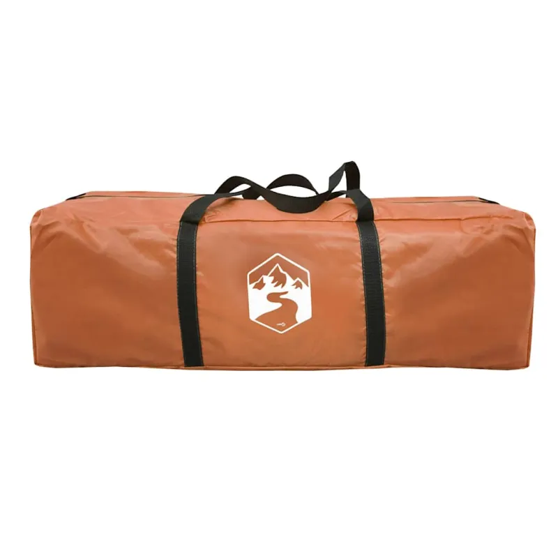 Stovyklavimo palapinė, oranžinė, septynvietė, tipi dizaino
