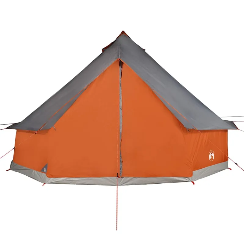 Šeimos palapinė, pilka ir oranžinė, 10 vietų, tipi