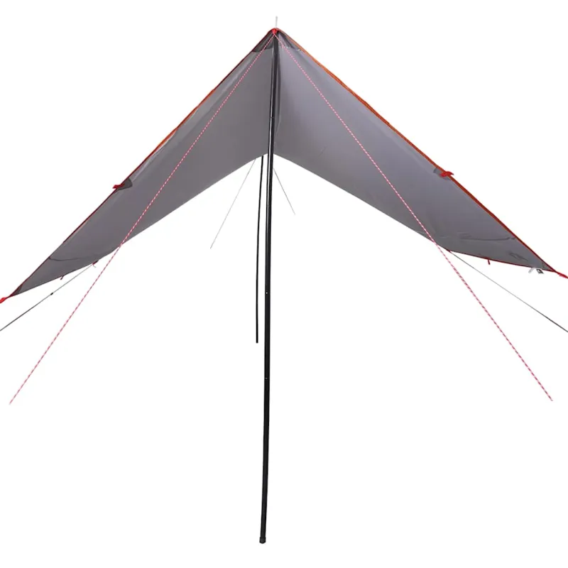Stovyklavimo tentas, pilkas ir oranžinės, 430x380x210 cm