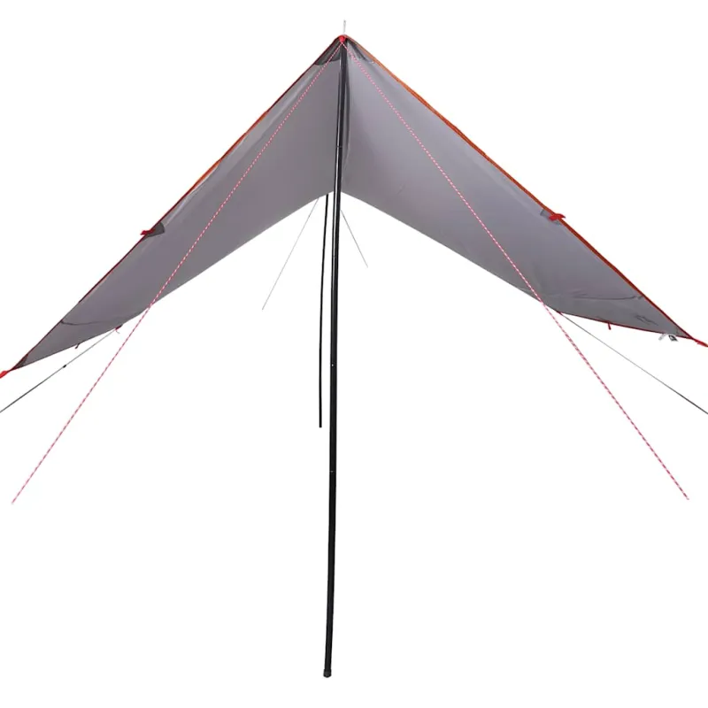 Stovyklavimo tentas, pilkas ir oranžinės, 430x380x210 cm