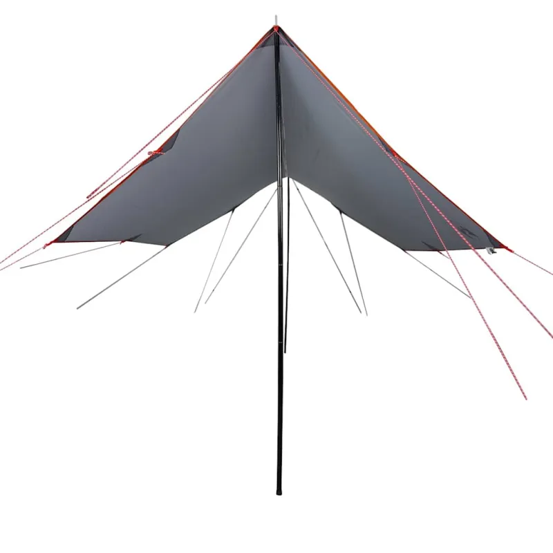 Stovyklavimo tentas, pilkas ir oranžinės, 460x305x210 cm