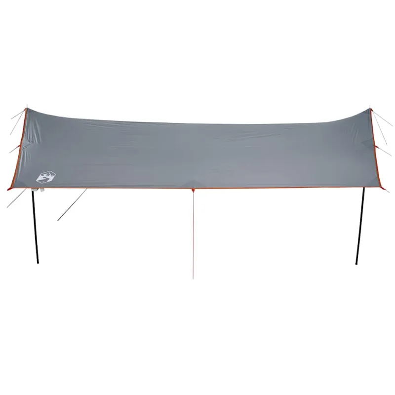Stovyklavimo tentas, pilkas ir oranžinės, 460x305x210 cm
