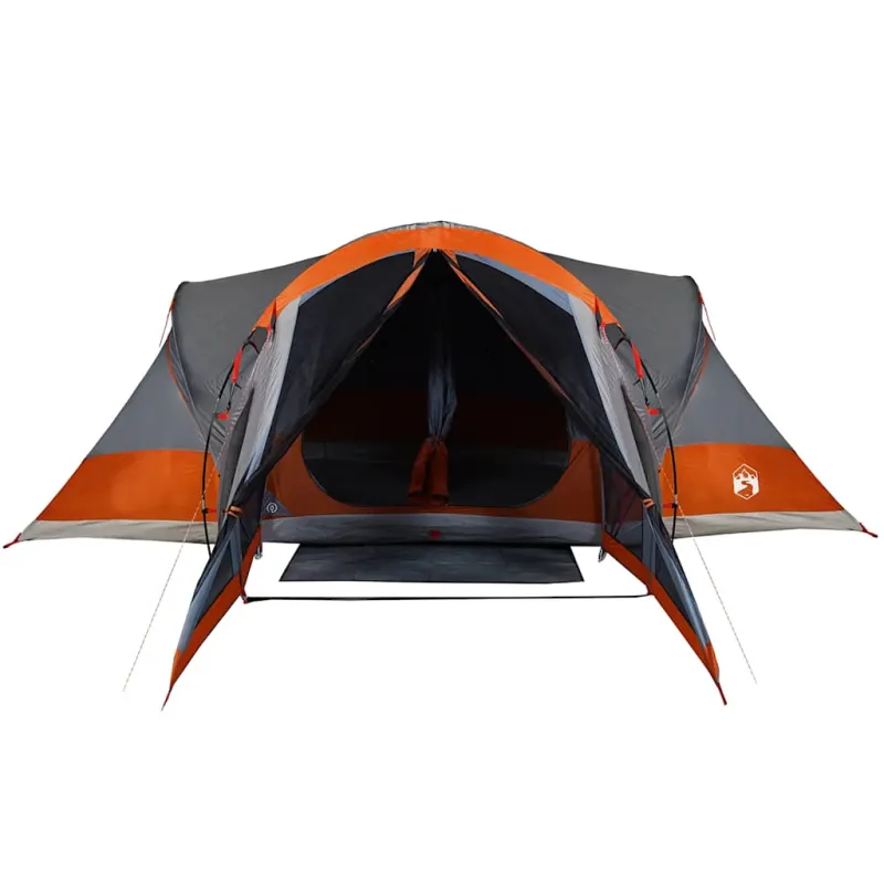 Šeimos palapinė, pilka ir oranžinė, aštuonvietė, tipi