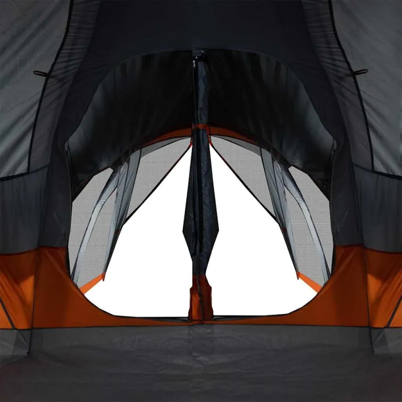 Šeimos palapinė, pilka ir oranžinė, aštuonvietė, tipi