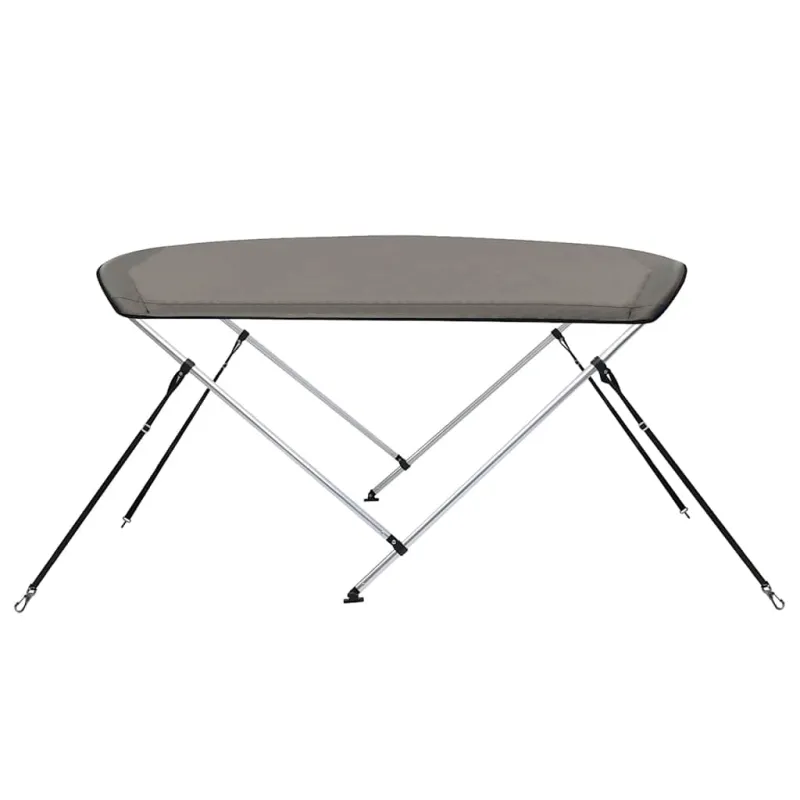 Bimini viršaus stogelis, pilkas, 150x120x110cm, 2 lankų rėmas