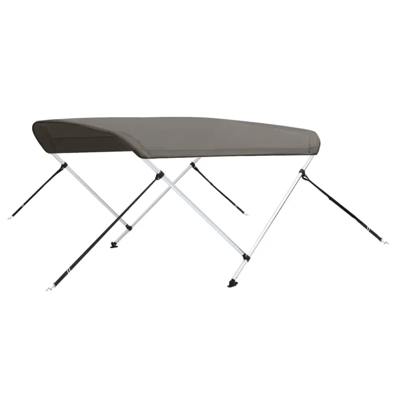 Bimini viršaus stogelis, pilkas, 180x130x110cm, 2 lankų rėmas