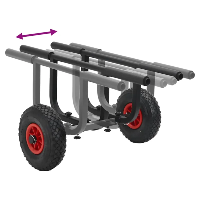 Baidarės vežimėlis, aliuminis, 90kg