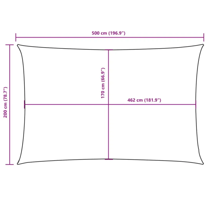 Uždanga nuo saulės, mėlyna, 2x5m, oksfordo audinys
