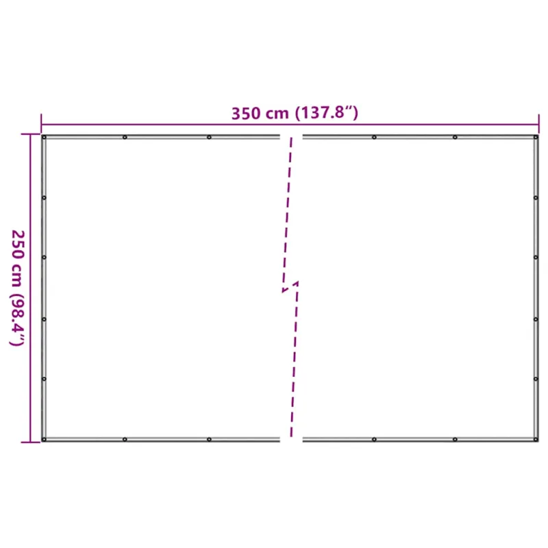 Tinklas priekabai, juodos spalvos, 2,5x3,5 m, HDPE