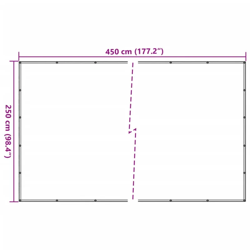 Tinklas priekabai, juodos spalvos, 2,5x4,5 m, HDPE