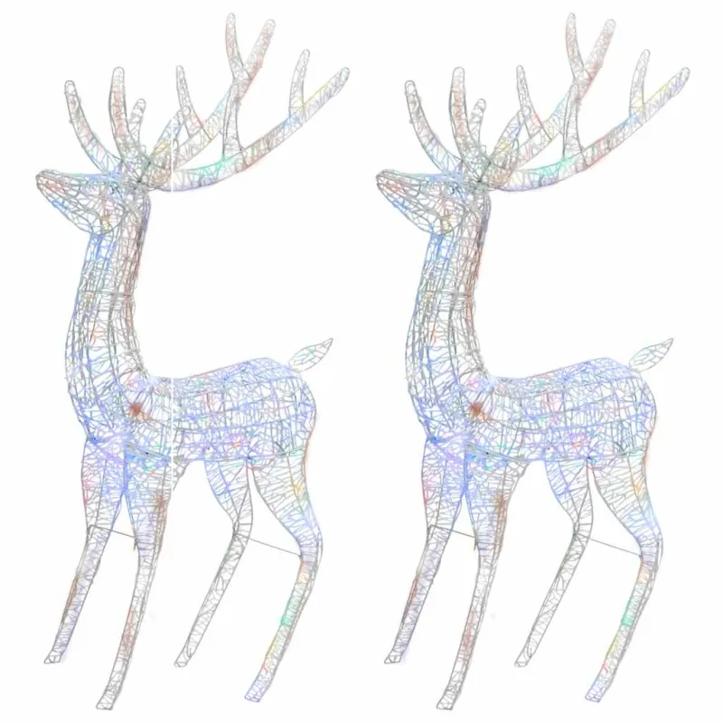 Kalėdinės dekoracijos elniai, 2vnt., 180cm, akrilas, 250 LED
