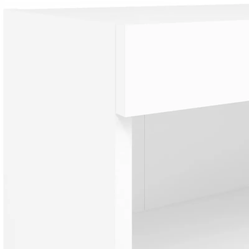 Sieninės TV spintelės su LED lemputėmis, 7vnt., baltos spalvos