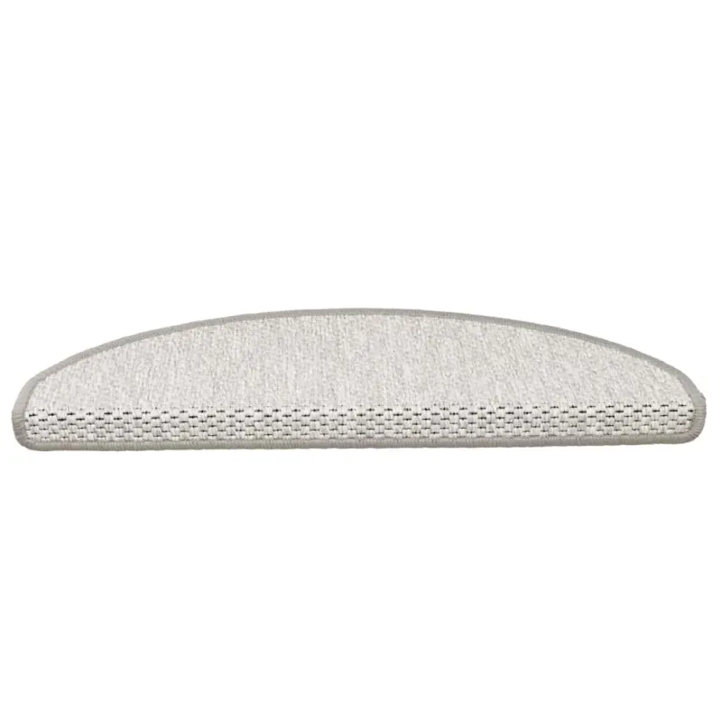 Laiptų kilimėliai Lipni Sisal-Look 30 vnt 65x21x4 cm Platina