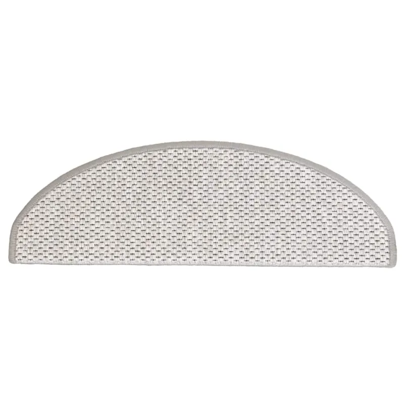 Laiptų kilimėliai Lipni Sisal-Look 30 vnt 65x21x4 cm Platina