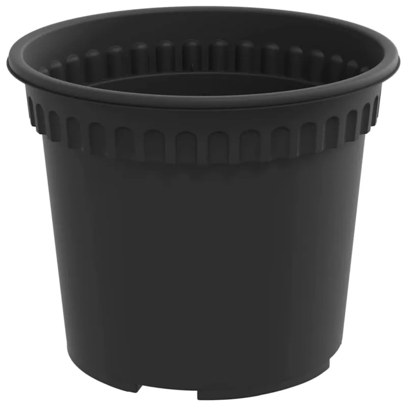 Augalų vazonai 6 pcs Juoda Ø 12,5 x 10 cm Plastmasė