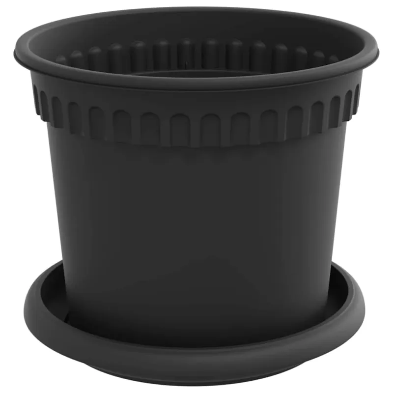 Augalų vazonai 6 pcs Juoda Ø 15 x 12 cm Plastmasė