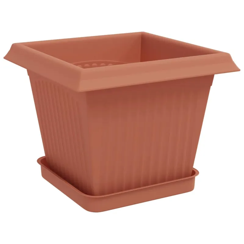 Augalų vazonai 6 pcs Raudona plyta 20 x 20 x 16 cm Plastmasė