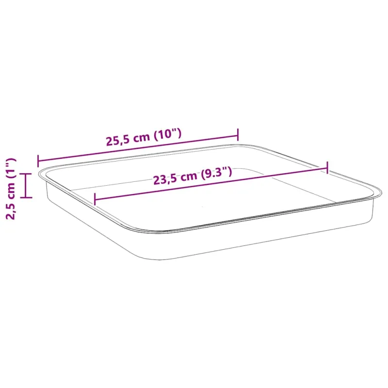 Augalų vazonai 6 pcs Raudona plyta 33 x 33 x 26 cm Plastmasė
